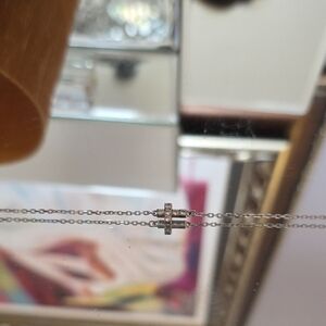 Delicate Silver Cross Bracelet Sterling- Silver